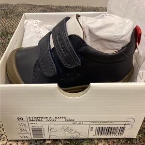 Geox Kids Navy and Brown Sneakers